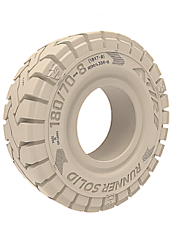 Шина цельнолитая 23x9-10 / 6.50F-10 RUNNERSOLID EASYFIT NON MARKING ATIRE (с буртом)